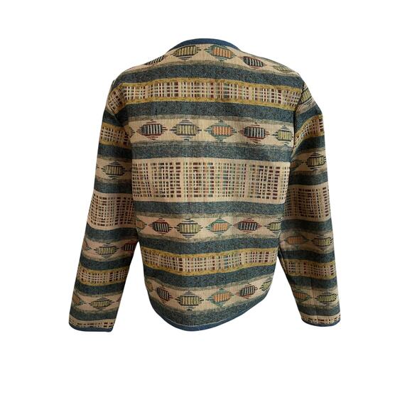 VTG. Stonebridge Western Blazer Jacket  Womens M Tapestry Concho Button Outdoors - Picture 3 of 13